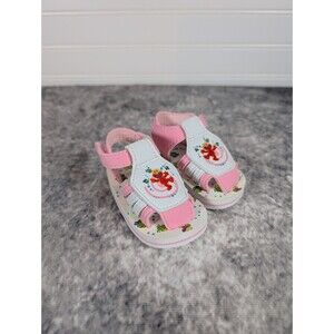 Vintage Y2K Sesame Street Elmo Toddler Sandals Size 2 Pink And White